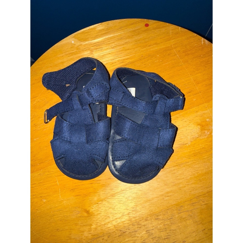 Hartstrings Baby Boy‎ Navy Blue Fisherman Sandals Soft Sole Crib Shoes 12-18M